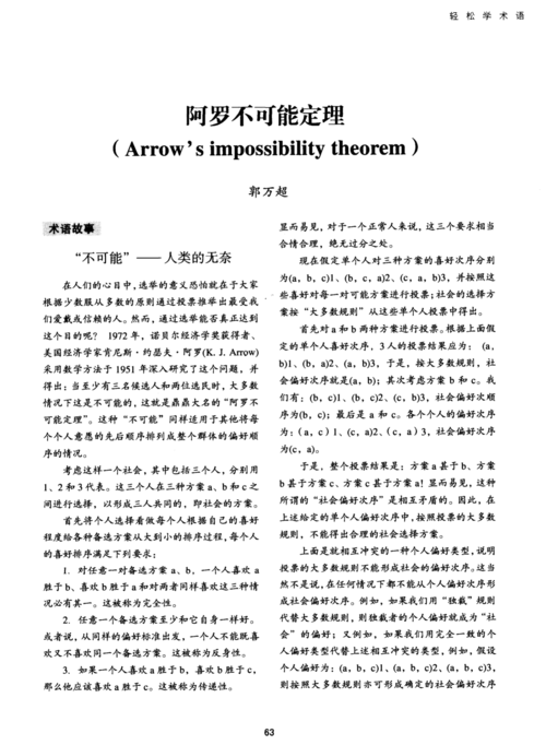 阿罗不可能定理是什么？简单理解社会选择难题
