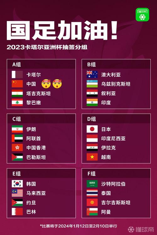 想看足球亚洲杯？赛程、球队信息都在这！