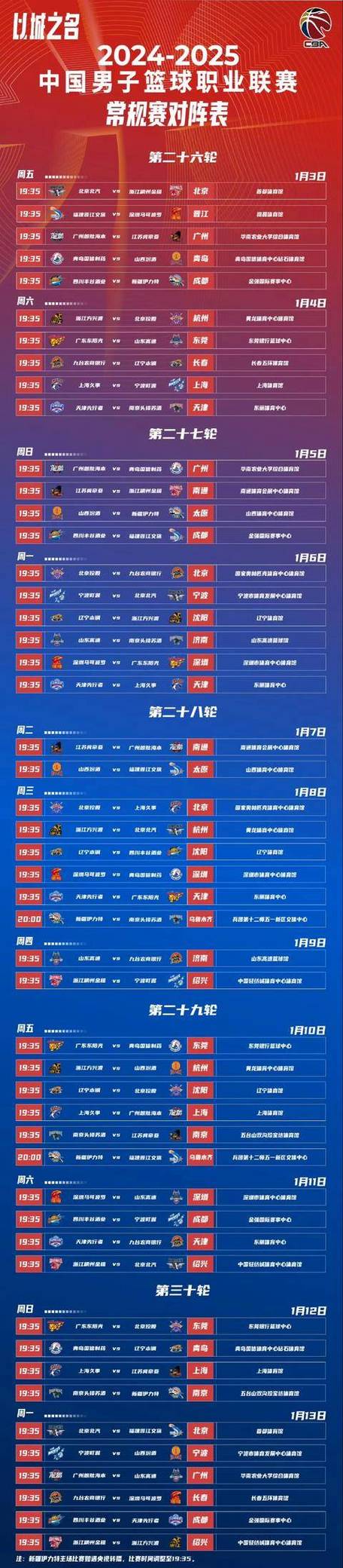 CBA篮球联赛什么时候开始？2024-2025赛季CBA开赛时间公布！