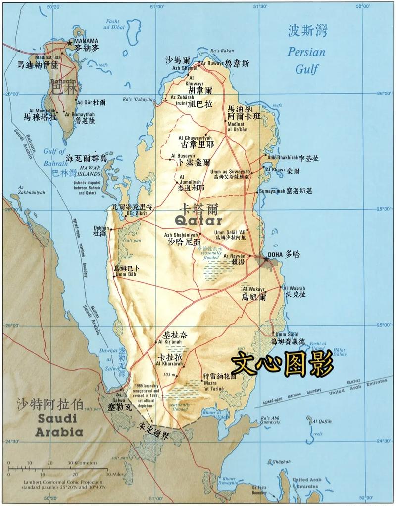 地图找卡塔尔，简单易懂的卡塔尔位置地图及周边信息！