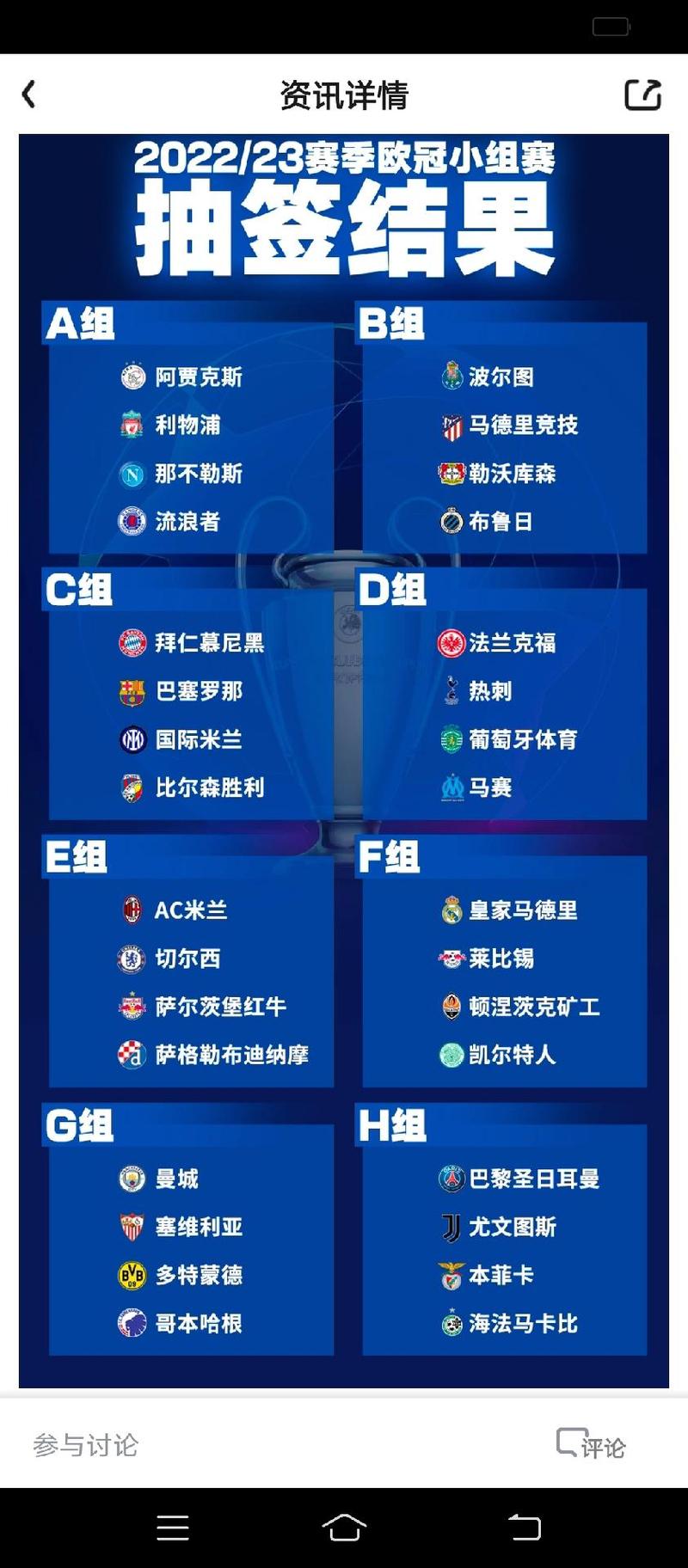 欧冠八强抽签规则是什么？没有回避？太刺激了！