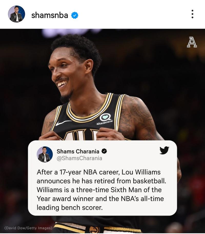 路威廉姆斯去哪了？NBA传奇球星正式退役！