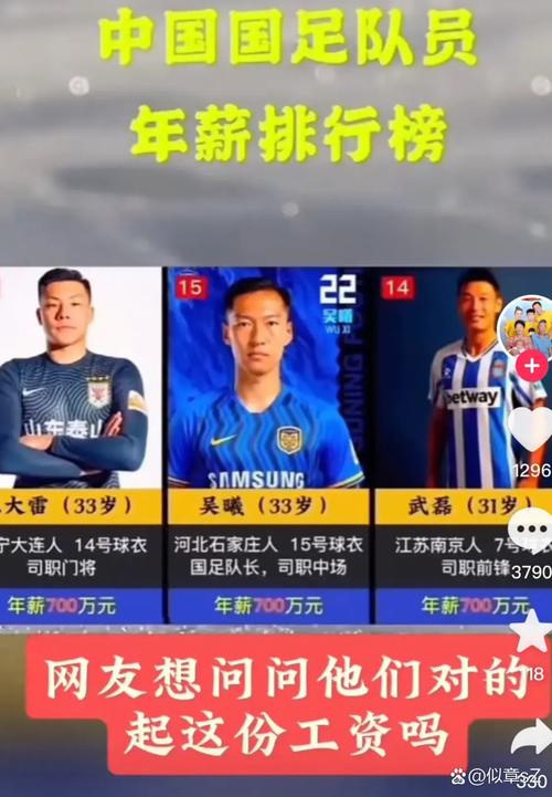 国足球员年薪曝光，看看谁的收入最高？