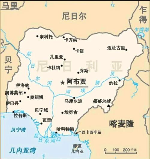 尼日利亚在非洲哪个位置？详细地图位置介绍
