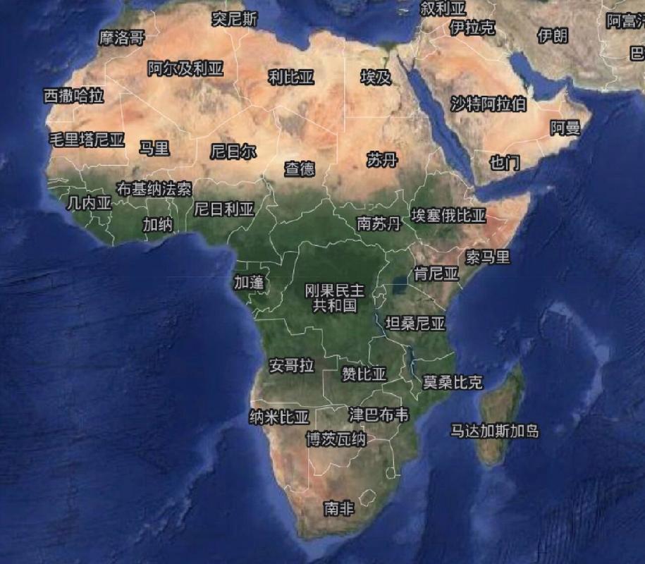 非洲有多少个国家和地区?完整非洲地图及国家介绍