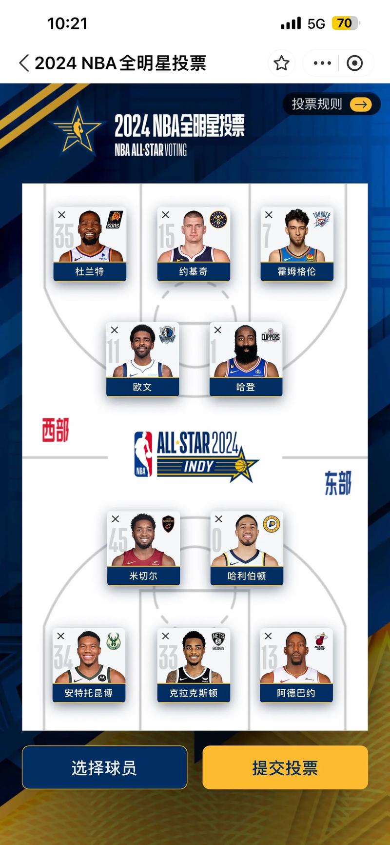快来看！NBA全明星阵容名单出炉，你喜欢的球星上榜了吗？