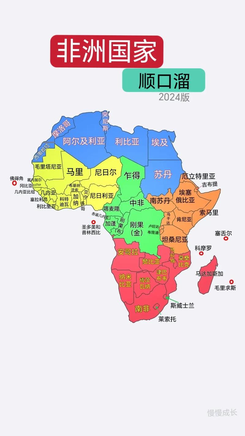 非洲有多少个国家和地区?完整非洲地图及国家介绍