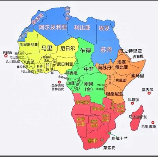 非洲有多少个国家和地区?完整非洲地图及国家介绍