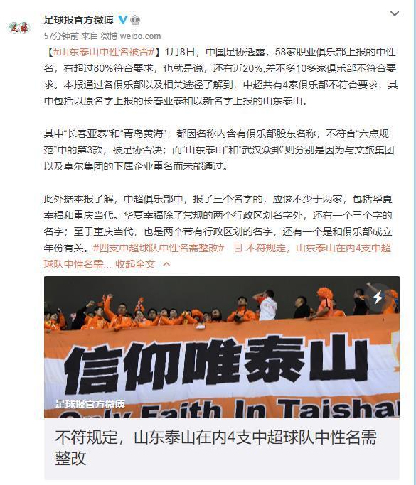 山东鲁能改名：政策要求还是另有深意？球迷怎么看？