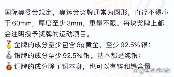奥运会金牌含金量多少？是不是纯金的？