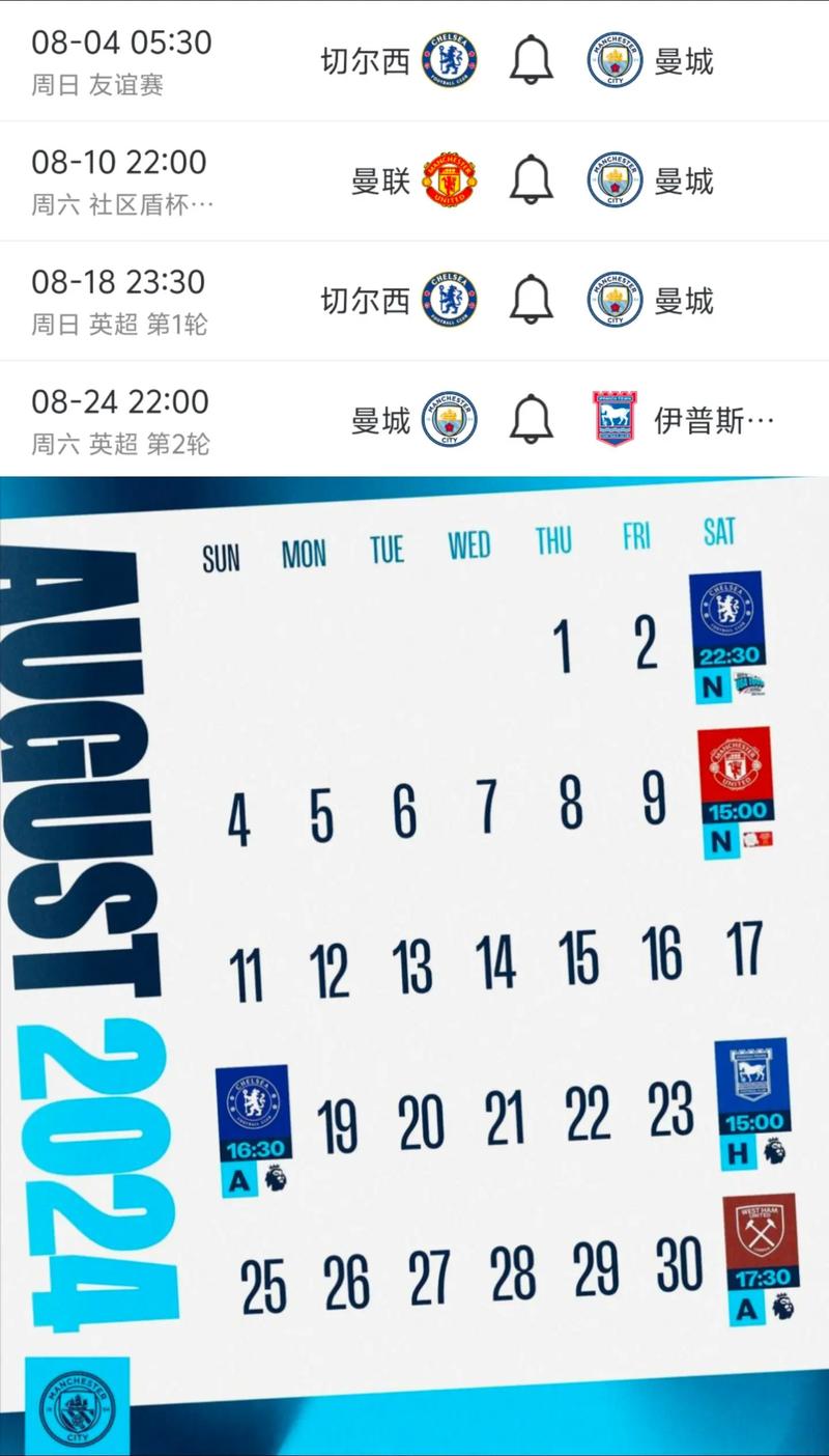 曼城比赛时间地点查询：今天曼城在哪里踢球？