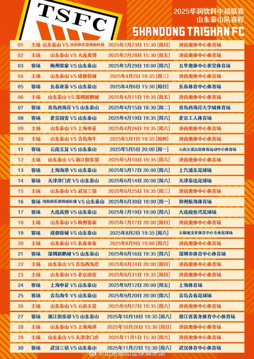 2022年中超联赛有多少轮?完整赛程时间表公布