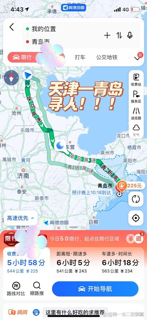天津自驾青岛要跑多少公里？油费及过路费预估