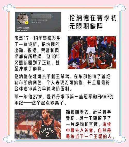 伦纳德本赛季缺阵原因揭秘：伤病还是另有隐情？
