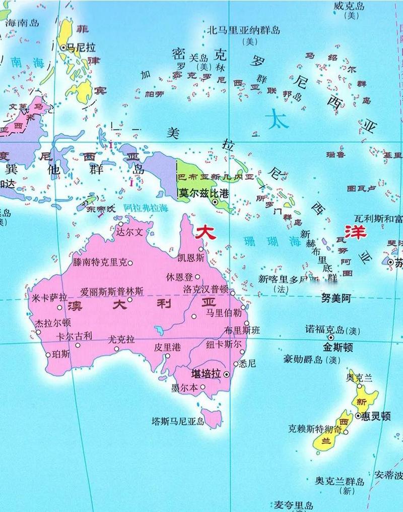 大洋洲国家数量揭秘：远不止澳大利亚和新西兰！