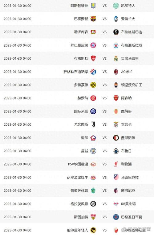 想知道今年欧冠有哪些球队？这份名单绝对让你满意！