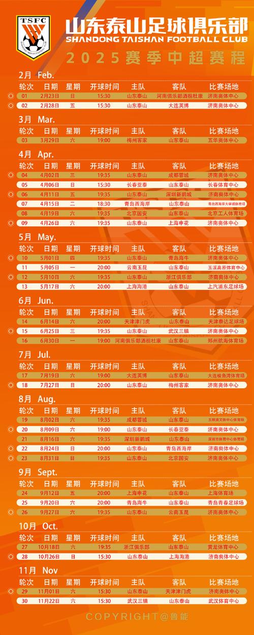 2022年中超联赛有多少轮?完整赛程时间表公布