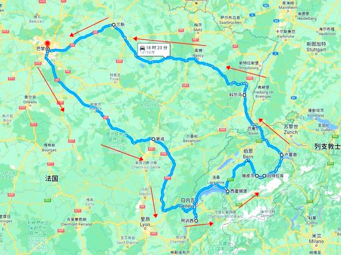 瑞士到法国几个小时?不同交通工具时间对比分析
