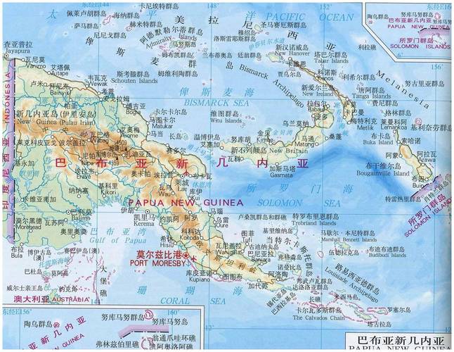 巴布亚新几内亚地图详解：地理位置与周边国家
