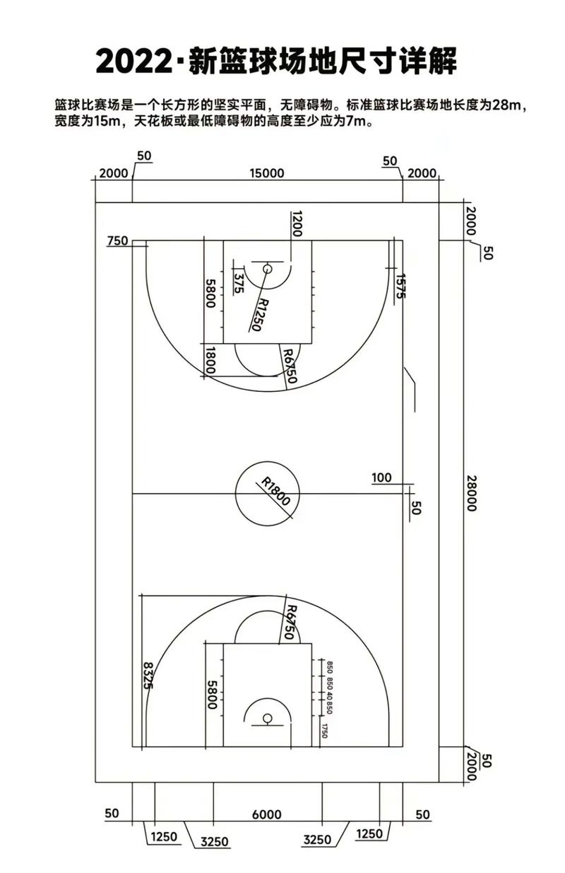 篮球场尺寸是多少米？国际标准与NBA标准对比
