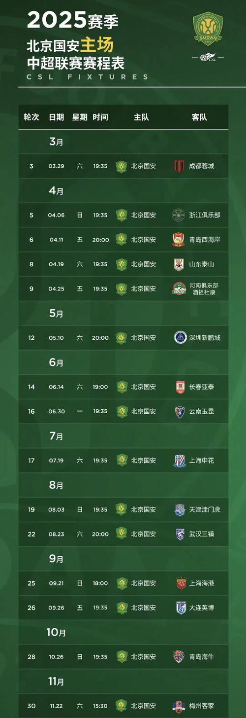 北京国安下一场比赛时间：几月几日看国安比赛？