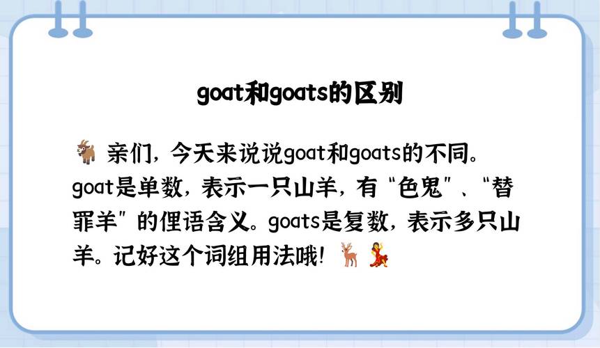 goat是什么意思？英文俚语GOAT又代表什么？
