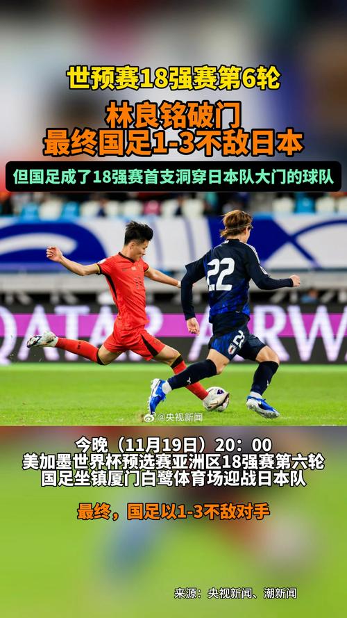 中日足球比赛结果：国足0比7负日本，世预赛遭遇惨败！