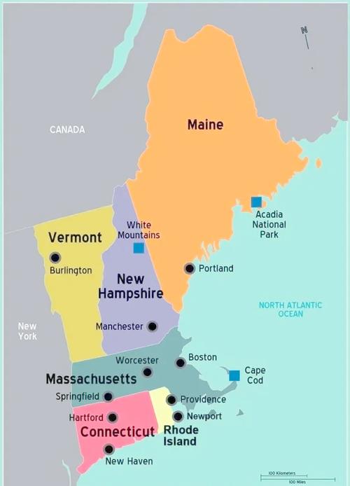 美国新英格兰地区在哪里?地理位置及州份详细介绍