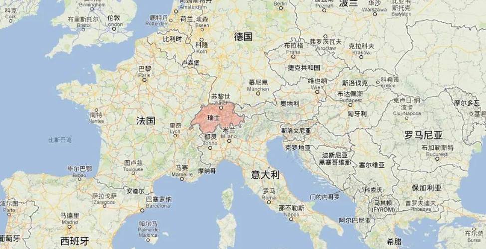 想知道瑞士在哪里？看看这个国家与哪些国家接壤