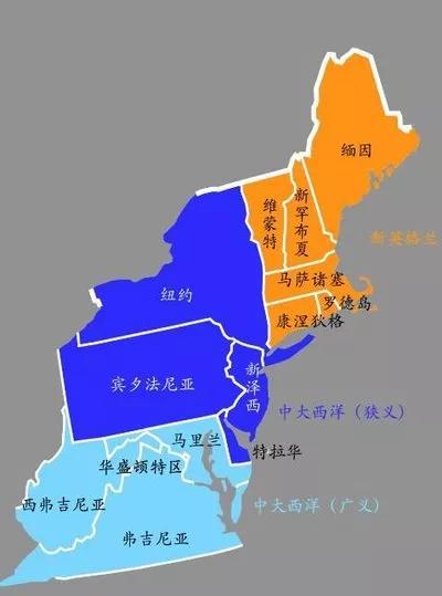 美国新英格兰地区在哪里?地理位置及州份详细介绍
